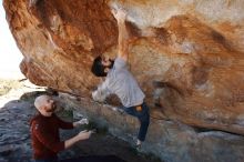 Bouldering in Hueco Tanks on 11/18/2019 with Blue Lizard Climbing and Yoga

Filename: SRM_20191118_1210050.jpg
Aperture: f/6.3
Shutter Speed: 1/320
Body: Canon EOS-1D Mark II
Lens: Canon EF 16-35mm f/2.8 L