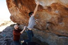 Bouldering in Hueco Tanks on 11/18/2019 with Blue Lizard Climbing and Yoga

Filename: SRM_20191118_1210051.jpg
Aperture: f/6.3
Shutter Speed: 1/320
Body: Canon EOS-1D Mark II
Lens: Canon EF 16-35mm f/2.8 L