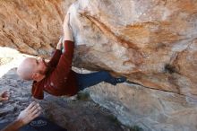 Bouldering in Hueco Tanks on 11/18/2019 with Blue Lizard Climbing and Yoga

Filename: SRM_20191118_1221230.jpg
Aperture: f/4.5
Shutter Speed: 1/320
Body: Canon EOS-1D Mark II
Lens: Canon EF 16-35mm f/2.8 L