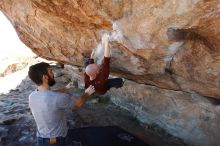 Bouldering in Hueco Tanks on 11/18/2019 with Blue Lizard Climbing and Yoga

Filename: SRM_20191118_1221280.jpg
Aperture: f/5.6
Shutter Speed: 1/320
Body: Canon EOS-1D Mark II
Lens: Canon EF 16-35mm f/2.8 L