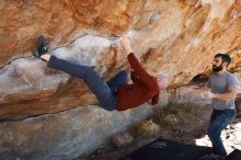 Bouldering in Hueco Tanks on 11/18/2019 with Blue Lizard Climbing and Yoga

Filename: SRM_20191118_1253361.jpg
Aperture: f/6.3
Shutter Speed: 1/250
Body: Canon EOS-1D Mark II
Lens: Canon EF 16-35mm f/2.8 L