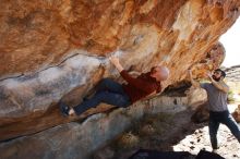 Bouldering in Hueco Tanks on 11/18/2019 with Blue Lizard Climbing and Yoga

Filename: SRM_20191118_1253420.jpg
Aperture: f/7.1
Shutter Speed: 1/250
Body: Canon EOS-1D Mark II
Lens: Canon EF 16-35mm f/2.8 L