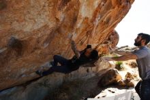 Bouldering in Hueco Tanks on 11/18/2019 with Blue Lizard Climbing and Yoga

Filename: SRM_20191118_1305520.jpg
Aperture: f/4.5
Shutter Speed: 1/250
Body: Canon EOS-1D Mark II
Lens: Canon EF 16-35mm f/2.8 L