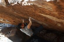 Bouldering in Hueco Tanks on 11/18/2019 with Blue Lizard Climbing and Yoga

Filename: SRM_20191118_1354150.jpg
Aperture: f/4.5
Shutter Speed: 1/250
Body: Canon EOS-1D Mark II
Lens: Canon EF 50mm f/1.8 II