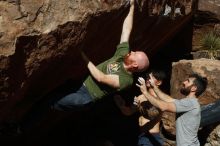 Bouldering in Hueco Tanks on 11/18/2019 with Blue Lizard Climbing and Yoga

Filename: SRM_20191118_1459150.jpg
Aperture: f/11.0
Shutter Speed: 1/250
Body: Canon EOS-1D Mark II
Lens: Canon EF 50mm f/1.8 II