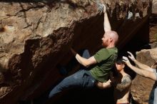 Bouldering in Hueco Tanks on 11/18/2019 with Blue Lizard Climbing and Yoga

Filename: SRM_20191118_1459170.jpg
Aperture: f/10.0
Shutter Speed: 1/250
Body: Canon EOS-1D Mark II
Lens: Canon EF 50mm f/1.8 II
