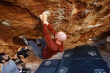 Bouldering in Hueco Tanks on 11/18/2019 with Blue Lizard Climbing and Yoga

Filename: SRM_20191118_1635360.jpg
Aperture: f/2.8
Shutter Speed: 1/250
Body: Canon EOS-1D Mark II
Lens: Canon EF 16-35mm f/2.8 L