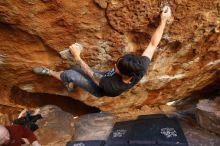 Bouldering in Hueco Tanks on 11/18/2019 with Blue Lizard Climbing and Yoga

Filename: SRM_20191118_1637250.jpg
Aperture: f/2.8
Shutter Speed: 1/250
Body: Canon EOS-1D Mark II
Lens: Canon EF 16-35mm f/2.8 L