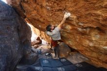 Bouldering in Hueco Tanks on 11/18/2019 with Blue Lizard Climbing and Yoga

Filename: SRM_20191118_1648530.jpg
Aperture: f/3.5
Shutter Speed: 1/250
Body: Canon EOS-1D Mark II
Lens: Canon EF 16-35mm f/2.8 L