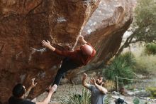 Bouldering in Hueco Tanks on 11/18/2019 with Blue Lizard Climbing and Yoga

Filename: SRM_20191118_1750080.jpg
Aperture: f/3.2
Shutter Speed: 1/250
Body: Canon EOS-1D Mark II
Lens: Canon EF 50mm f/1.8 II