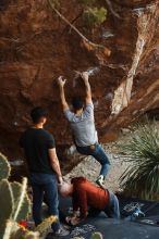 Bouldering in Hueco Tanks on 11/18/2019 with Blue Lizard Climbing and Yoga

Filename: SRM_20191118_1754210.jpg
Aperture: f/3.2
Shutter Speed: 1/250
Body: Canon EOS-1D Mark II
Lens: Canon EF 50mm f/1.8 II