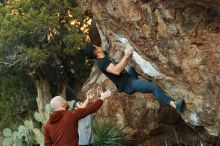 Bouldering in Hueco Tanks on 11/18/2019 with Blue Lizard Climbing and Yoga

Filename: SRM_20191118_1758280.jpg
Aperture: f/4.0
Shutter Speed: 1/250
Body: Canon EOS-1D Mark II
Lens: Canon EF 50mm f/1.8 II