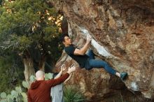 Bouldering in Hueco Tanks on 11/18/2019 with Blue Lizard Climbing and Yoga

Filename: SRM_20191118_1758310.jpg
Aperture: f/4.0
Shutter Speed: 1/250
Body: Canon EOS-1D Mark II
Lens: Canon EF 50mm f/1.8 II