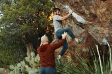 Bouldering in Hueco Tanks on 11/18/2019 with Blue Lizard Climbing and Yoga

Filename: SRM_20191118_1803301.jpg
Aperture: f/3.5
Shutter Speed: 1/250
Body: Canon EOS-1D Mark II
Lens: Canon EF 50mm f/1.8 II