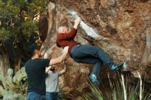 Bouldering in Hueco Tanks on 11/18/2019 with Blue Lizard Climbing and Yoga

Filename: SRM_20191118_1804430.jpg
Aperture: f/3.2
Shutter Speed: 1/250
Body: Canon EOS-1D Mark II
Lens: Canon EF 50mm f/1.8 II
