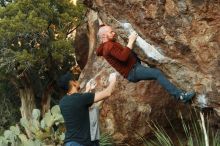 Bouldering in Hueco Tanks on 11/18/2019 with Blue Lizard Climbing and Yoga

Filename: SRM_20191118_1804470.jpg
Aperture: f/3.2
Shutter Speed: 1/250
Body: Canon EOS-1D Mark II
Lens: Canon EF 50mm f/1.8 II