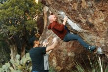 Bouldering in Hueco Tanks on 11/18/2019 with Blue Lizard Climbing and Yoga

Filename: SRM_20191118_1804471.jpg
Aperture: f/3.2
Shutter Speed: 1/250
Body: Canon EOS-1D Mark II
Lens: Canon EF 50mm f/1.8 II