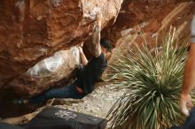 Bouldering in Hueco Tanks on 11/18/2019 with Blue Lizard Climbing and Yoga

Filename: SRM_20191118_1810120.jpg
Aperture: f/2.2
Shutter Speed: 1/250
Body: Canon EOS-1D Mark II
Lens: Canon EF 50mm f/1.8 II