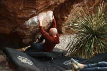 Bouldering in Hueco Tanks on 11/18/2019 with Blue Lizard Climbing and Yoga

Filename: SRM_20191118_1813030.jpg
Aperture: f/2.0
Shutter Speed: 1/250
Body: Canon EOS-1D Mark II
Lens: Canon EF 50mm f/1.8 II
