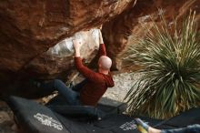 Bouldering in Hueco Tanks on 11/18/2019 with Blue Lizard Climbing and Yoga

Filename: SRM_20191118_1813070.jpg
Aperture: f/1.8
Shutter Speed: 1/250
Body: Canon EOS-1D Mark II
Lens: Canon EF 50mm f/1.8 II