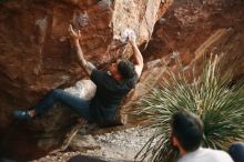 Bouldering in Hueco Tanks on 11/18/2019 with Blue Lizard Climbing and Yoga

Filename: SRM_20191118_1817310.jpg
Aperture: f/1.8
Shutter Speed: 1/250
Body: Canon EOS-1D Mark II
Lens: Canon EF 50mm f/1.8 II