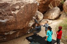 Bouldering in Hueco Tanks on 11/16/2019 with Blue Lizard Climbing and Yoga

Filename: SRM_20191116_1023530.jpg
Aperture: f/5.6
Shutter Speed: 1/500
Body: Canon EOS-1D Mark II
Lens: Canon EF 16-35mm f/2.8 L