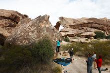 Bouldering in Hueco Tanks on 11/16/2019 with Blue Lizard Climbing and Yoga

Filename: SRM_20191116_1028430.jpg
Aperture: f/8.0
Shutter Speed: 1/320
Body: Canon EOS-1D Mark II
Lens: Canon EF 16-35mm f/2.8 L
