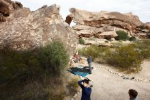 Bouldering in Hueco Tanks on 11/16/2019 with Blue Lizard Climbing and Yoga

Filename: SRM_20191116_1032070.jpg
Aperture: f/8.0
Shutter Speed: 1/320
Body: Canon EOS-1D Mark II
Lens: Canon EF 16-35mm f/2.8 L