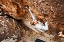 Bouldering in Hueco Tanks on 11/16/2019 with Blue Lizard Climbing and Yoga

Filename: SRM_20191116_1043390.jpg
Aperture: f/4.0
Shutter Speed: 1/400
Body: Canon EOS-1D Mark II
Lens: Canon EF 16-35mm f/2.8 L