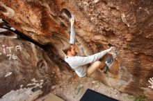 Bouldering in Hueco Tanks on 11/16/2019 with Blue Lizard Climbing and Yoga

Filename: SRM_20191116_1043400.jpg
Aperture: f/4.0
Shutter Speed: 1/320
Body: Canon EOS-1D Mark II
Lens: Canon EF 16-35mm f/2.8 L