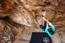 Bouldering in Hueco Tanks on 11/16/2019 with Blue Lizard Climbing and Yoga

Filename: SRM_20191116_1047180.jpg
Aperture: f/5.0
Shutter Speed: 1/200
Body: Canon EOS-1D Mark II
Lens: Canon EF 16-35mm f/2.8 L