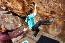 Bouldering in Hueco Tanks on 11/16/2019 with Blue Lizard Climbing and Yoga

Filename: SRM_20191116_1047450.jpg
Aperture: f/5.0
Shutter Speed: 1/200
Body: Canon EOS-1D Mark II
Lens: Canon EF 16-35mm f/2.8 L