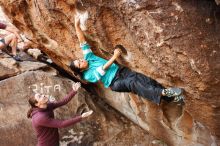 Bouldering in Hueco Tanks on 11/16/2019 with Blue Lizard Climbing and Yoga

Filename: SRM_20191116_1048011.jpg
Aperture: f/5.0
Shutter Speed: 1/200
Body: Canon EOS-1D Mark II
Lens: Canon EF 16-35mm f/2.8 L