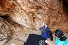 Bouldering in Hueco Tanks on 11/16/2019 with Blue Lizard Climbing and Yoga

Filename: SRM_20191116_1049510.jpg
Aperture: f/5.0
Shutter Speed: 1/125
Body: Canon EOS-1D Mark II
Lens: Canon EF 16-35mm f/2.8 L