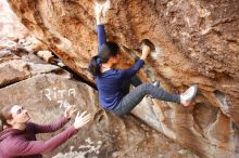 Bouldering in Hueco Tanks on 11/16/2019 with Blue Lizard Climbing and Yoga

Filename: SRM_20191116_1050070.jpg
Aperture: f/4.0
Shutter Speed: 1/250
Body: Canon EOS-1D Mark II
Lens: Canon EF 16-35mm f/2.8 L