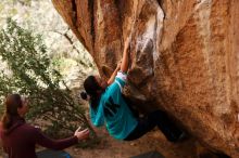 Bouldering in Hueco Tanks on 11/16/2019 with Blue Lizard Climbing and Yoga

Filename: SRM_20191116_1056150.jpg
Aperture: f/2.0
Shutter Speed: 1/800
Body: Canon EOS-1D Mark II
Lens: Canon EF 85mm f/1.2 L II