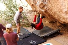 Bouldering in Hueco Tanks on 11/16/2019 with Blue Lizard Climbing and Yoga

Filename: SRM_20191116_1102550.jpg
Aperture: f/2.8
Shutter Speed: 1/250
Body: Canon EOS-1D Mark II
Lens: Canon EF 85mm f/1.2 L II