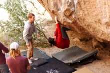 Bouldering in Hueco Tanks on 11/16/2019 with Blue Lizard Climbing and Yoga

Filename: SRM_20191116_1102560.jpg
Aperture: f/2.8
Shutter Speed: 1/320
Body: Canon EOS-1D Mark II
Lens: Canon EF 85mm f/1.2 L II