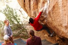 Bouldering in Hueco Tanks on 11/16/2019 with Blue Lizard Climbing and Yoga

Filename: SRM_20191116_1103230.jpg
Aperture: f/2.8
Shutter Speed: 1/400
Body: Canon EOS-1D Mark II
Lens: Canon EF 85mm f/1.2 L II