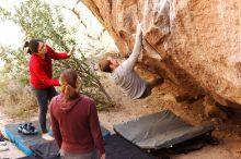 Bouldering in Hueco Tanks on 11/16/2019 with Blue Lizard Climbing and Yoga

Filename: SRM_20191116_1106030.jpg
Aperture: f/2.8
Shutter Speed: 1/320
Body: Canon EOS-1D Mark II
Lens: Canon EF 85mm f/1.2 L II