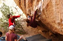 Bouldering in Hueco Tanks on 11/16/2019 with Blue Lizard Climbing and Yoga

Filename: SRM_20191116_1109210.jpg
Aperture: f/2.8
Shutter Speed: 1/400
Body: Canon EOS-1D Mark II
Lens: Canon EF 85mm f/1.2 L II