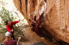 Bouldering in Hueco Tanks on 11/16/2019 with Blue Lizard Climbing and Yoga

Filename: SRM_20191116_1109240.jpg
Aperture: f/2.8
Shutter Speed: 1/500
Body: Canon EOS-1D Mark II
Lens: Canon EF 85mm f/1.2 L II