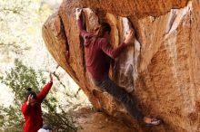 Bouldering in Hueco Tanks on 11/16/2019 with Blue Lizard Climbing and Yoga

Filename: SRM_20191116_1109400.jpg
Aperture: f/2.8
Shutter Speed: 1/640
Body: Canon EOS-1D Mark II
Lens: Canon EF 85mm f/1.2 L II