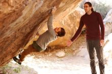 Bouldering in Hueco Tanks on 11/16/2019 with Blue Lizard Climbing and Yoga

Filename: SRM_20191116_1118481.jpg
Aperture: f/2.8
Shutter Speed: 1/250
Body: Canon EOS-1D Mark II
Lens: Canon EF 85mm f/1.2 L II