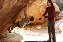 Bouldering in Hueco Tanks on 11/16/2019 with Blue Lizard Climbing and Yoga

Filename: SRM_20191116_1119300.jpg
Aperture: f/2.8
Shutter Speed: 1/320
Body: Canon EOS-1D Mark II
Lens: Canon EF 85mm f/1.2 L II