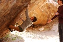 Bouldering in Hueco Tanks on 11/16/2019 with Blue Lizard Climbing and Yoga

Filename: SRM_20191116_1120460.jpg
Aperture: f/2.8
Shutter Speed: 1/320
Body: Canon EOS-1D Mark II
Lens: Canon EF 85mm f/1.2 L II