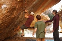 Bouldering in Hueco Tanks on 11/16/2019 with Blue Lizard Climbing and Yoga

Filename: SRM_20191116_1138120.jpg
Aperture: f/4.0
Shutter Speed: 1/250
Body: Canon EOS-1D Mark II
Lens: Canon EF 50mm f/1.8 II