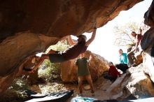 Bouldering in Hueco Tanks on 11/16/2019 with Blue Lizard Climbing and Yoga

Filename: SRM_20191116_1149550.jpg
Aperture: f/5.6
Shutter Speed: 1/320
Body: Canon EOS-1D Mark II
Lens: Canon EF 16-35mm f/2.8 L