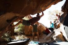 Bouldering in Hueco Tanks on 11/16/2019 with Blue Lizard Climbing and Yoga

Filename: SRM_20191116_1150010.jpg
Aperture: f/5.6
Shutter Speed: 1/400
Body: Canon EOS-1D Mark II
Lens: Canon EF 16-35mm f/2.8 L