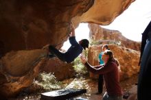 Bouldering in Hueco Tanks on 11/16/2019 with Blue Lizard Climbing and Yoga

Filename: SRM_20191116_1201140.jpg
Aperture: f/5.6
Shutter Speed: 1/400
Body: Canon EOS-1D Mark II
Lens: Canon EF 16-35mm f/2.8 L